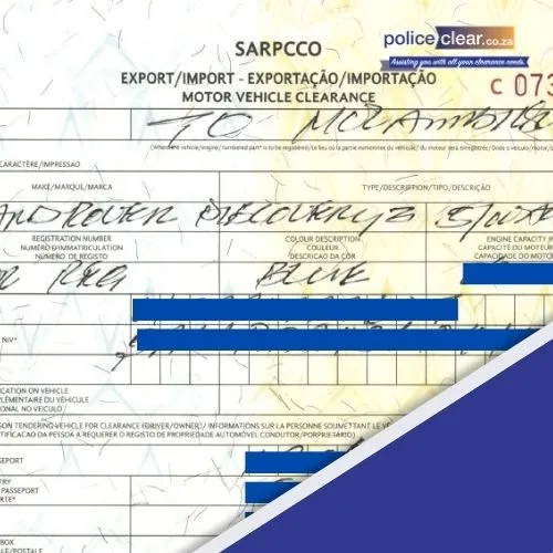 Vehicle Clearance Certificate Assistance (Export & Ownership Changes)