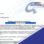 SAQA Qualification Verification Assistance (South Africa & International)