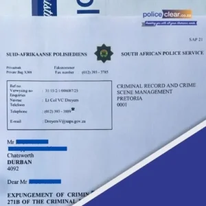 Criminal Record Expungement South Africa