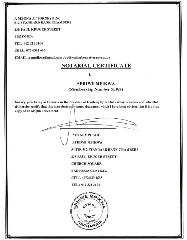 Notary Services (South Africa)
